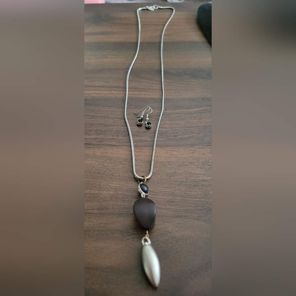 Vintage Soho Design Necklace, With Matching Earrings